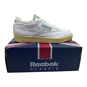 New Old Stock Reebok 6-892  Club C Sneaker  White Leather MEN Size 9 Vintage VTG - Picture 1 of 20