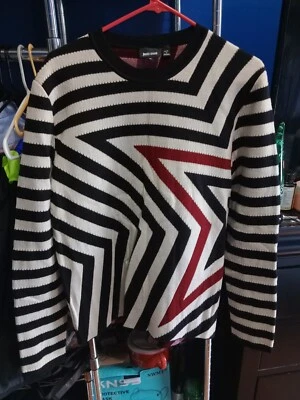 Suéter Just Cavalli talla mediana azul marino y blanco a rayas Foto 1 de 4