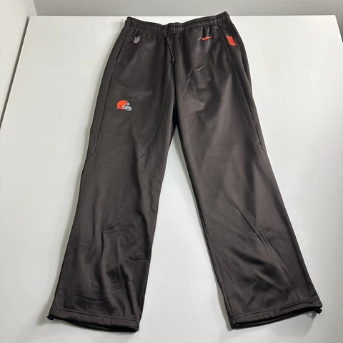 Nike NFL Cleveland Browns On Field Apparel SweatPants Brown Mens Size Large Cover