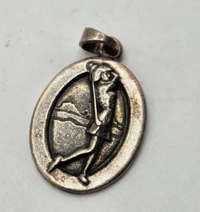 SELTEN NICHT MEHR HERGESTELLT James Avery Sterlingsilber oval Golf Girl Charm oder Anhänger 0,95" - Bild 1 von 4