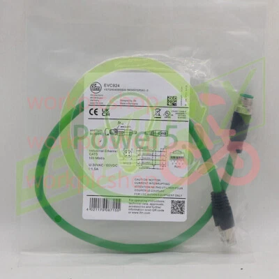 1PCS IFM EFECTOR EVC924 Ethernet connection cable CAT5 M12 RJ45 0.5 Meter - Image 1 of 4