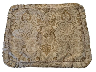 Dos FÁMULAS DE ALMOHADA CROSCILL Excelsior doradas barrocas de cachemira plisadas estándar Foto 1 de 4