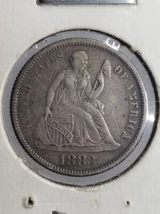 Liberty Seated Silver Dime. 1883 P Appears Extra Fine Grade Yourself  - Picture 1 of 9