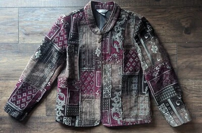 Blazer para mujer Christopher & Banks bordado granate dorado negro chaqueta grande P Foto 1 de 4