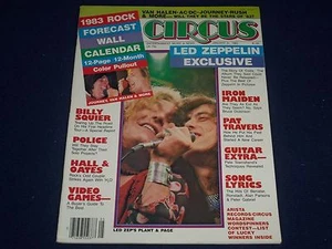 1983 JANUARY 31 CIRCUS MAGAZINE - LED ZEP'S PLANT & PAGE - GREAT PHOTOS - J 460 - Picture 1 of 2