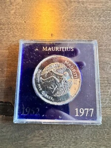 MAURITIUS - SILVER PROOF 25 RUPEES 1977 QUEEN'S SILVER JUBILEE - Picture 1 of 4