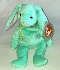 1996 HIPPITY Bunny Green Rabbit TY Beanie Baby Plush RETIRED Licensed NWT - Picture 1 of 1