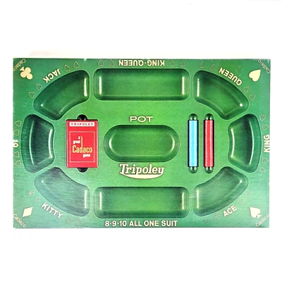 Cadaco TRIPOLEY COMPLETE with Cards and Chips Vintage 1960 Michigan Rummy No 300 - Image 1 of 4