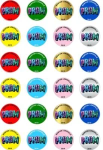 24 x PRECUT PERSONALISED SCHOOL LEAVERS PROM/DISCO/RICE PAPER CUP CAKE TOPPERS - Picture 1 of 1