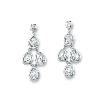 Pendientes colgantes de oreja de circonita plateada s.Oliver Jewel para mujer SO1125/1 - 507462-1 Foto 1 de 2