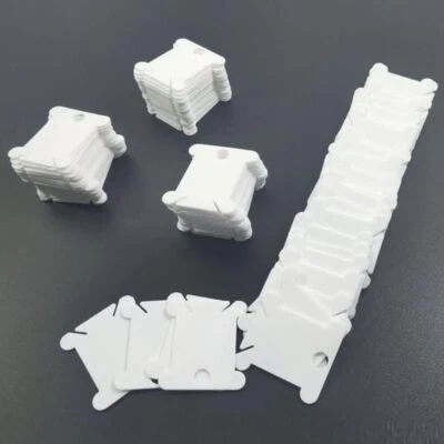 200Pcs White Plastic Embroidery Floss Thread Bobbins Storage Holder DIY Craft - Image 1 of 4