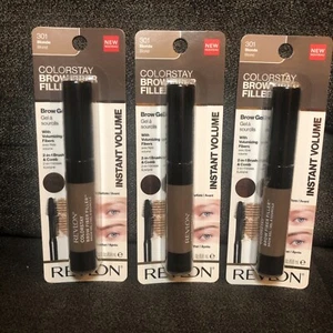 3x Revlon Color Stay Brow Fiber Filler Waterproof Eyebrow Gel, 301 0.23Oz Blonde - Picture 1 of 1