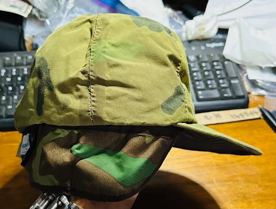 Vintage Camo M81 Wood Hunting Fishing P Cap Gore-Tex USA Thinsulate 3M Hat #QP - Image 1 of 4