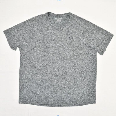 Camiseta Under Armour Para Hombre Manga Corta Cuello Redondo Tecnología Poliéster Gris Talla 3XL Foto 1 de 4