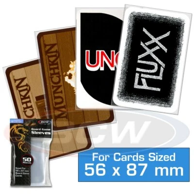 50 - 56 X 87mm Anti Glare Standard American Board Game Sleeves Package BCW - Image 1 of 2
