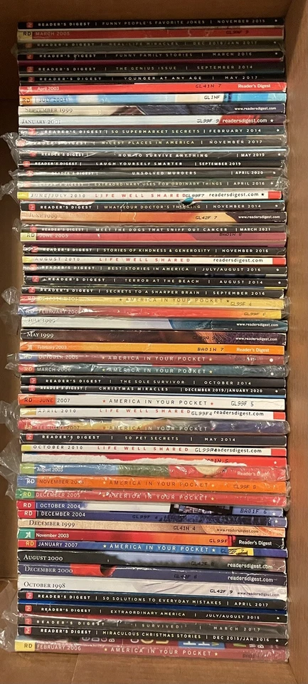 Lot Of 57 Readers Digest Magazine 1998-2021 - Imagem 1 de 4