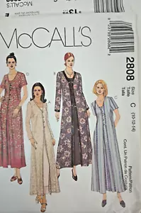 McCall's 2808 Ladies Dress Duster sewing pattern New Size 10-14 Envelope Damage - Picture 1 of 8