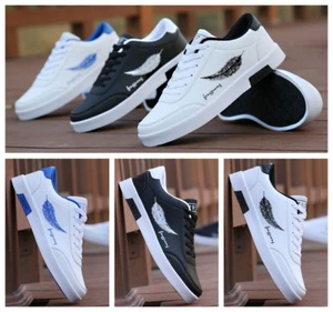 Fashion Men's Shoes Leather Casual Canvas Board Sneaker Flat Slip On Hot Shoes#2 - Picture 1 of 12