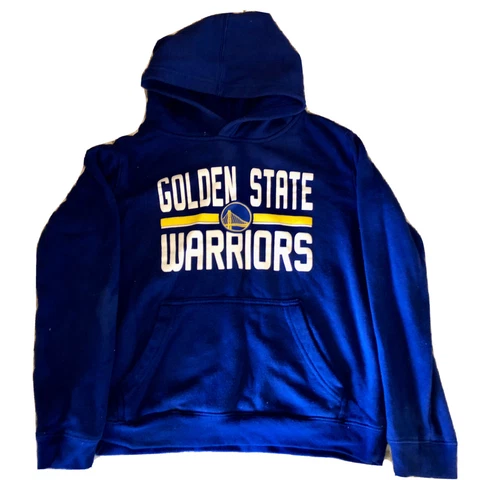 NBA Golden State Warriors Youth Medium M 10-12 Blue Hoodie Sweatshirt Curry Cover