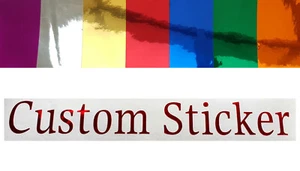 Adesivi Personalizzati Con Testo In Font Chrome Colori 91-100 - Picture 1 of 22