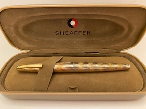 Lady Sheaffer 923 Bright Chrome Chevron, Short 14K Fine Triumph Nib, Mid 1970s - Bild 1 von 18