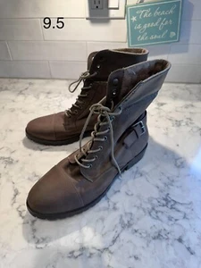 Mujer Juniors Mix Nº 6 Moda Botas Taupe/Marrón Talla 9.5 Sapey Cordones - Imagen 1 de 4