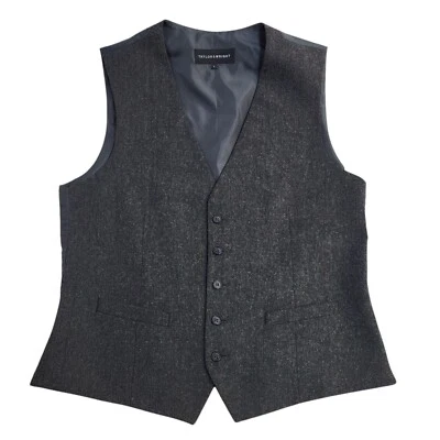 Taylor & Wright Grey Solid Pattern Weding Formal Waistcoat Men's L 42" - Image 1 of 4