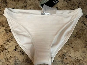 Traje de baño H&M blanco acanalado parte inferior NUEVO talla 14 - Imagen 1 de 9
