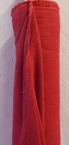 BAUMWOLLGAZE 100% BAUMWOLLSTOFF WEINROT WEINROT METERWARE - Bild 1 von 2