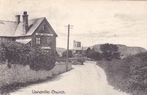 LLANDRILLO CHURCH NR COLWYN BAY - OLD POSTCARD SHOWS SHIP HOTEL (ref 3624/21/RW) - Picture 1 of 2