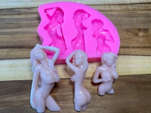 Female Body Woman Nude Mold Bust Silicone Mold Fondant Cake Chocolate Clay Resin - Picture 1 of 2