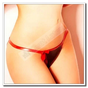 Latex Bikini Shorts Panties Sexy Cool Bow Underwear Cool Customize 0.4mm A77 - Picture 1 of 7