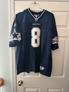 Vintage Troy Aikman Jersey Starter Dallas Cowboys #8 Blue Quarterback NFL - Picture 1 of 6