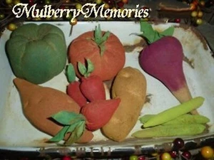 PATTERN! Fake Food Fabric Vegetables! Bowl Filler Wreath Embellishment - Picture 1 of 1