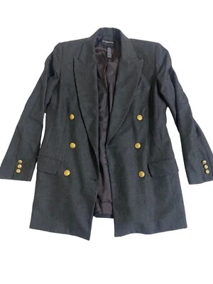 Chaqueta Blazer Liz Claiborne Classics Pura Nueva Lana Doble Pecho Para Mujer Talla 8 Foto 1 de 4