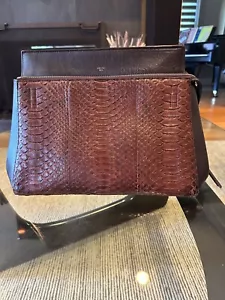 Celine Brown Python Medium Edge Bag - Picture 1 of 8