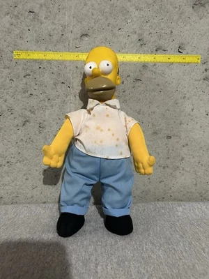 Vintage 1990 The Simpsons Homer Simpson 10” Doll Toy Figure Plush & Plastic Head - Image 1 of 4