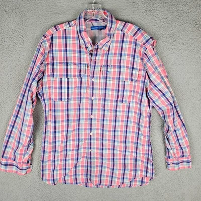 Southern Tide Fishing Shirt Medium Multi Plaid Vented Flap Pocket Button Down - Image 1 of 4