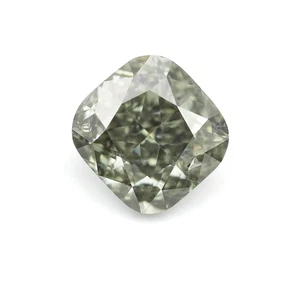 0.24 Ct Natural Fancy Dark Color Chameleon Diamond Cusgion Modified Brilliant - Picture 1 of 7