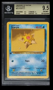 1999 Pokemon Base Set 1st ED. Staryu BGS 9.5 Portuguese #65 - Picture 1 of 2