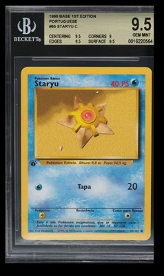 1999 Pokemon Base Set 1st ED. Staryu BGS 9.5 Portuguese #65 - Image 1 of 2