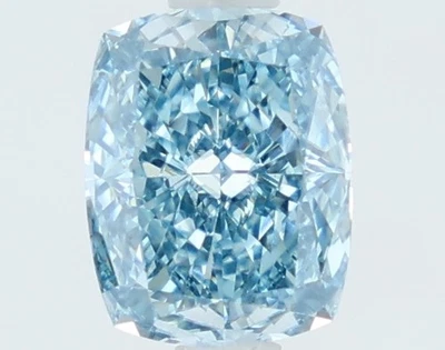 Cushion 1.22ct Fancy Vivid  Blue VS1 CVD IGI Loose Lab Grown Diamond - Image 1 of 3