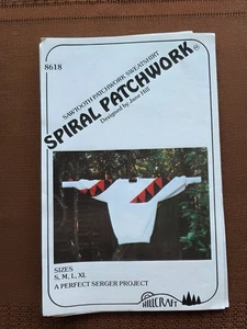 Vintage Spiral Patchwork Sweatshirt Muster 8618 - Größen S, M, L, XL - Bild 1 von 3