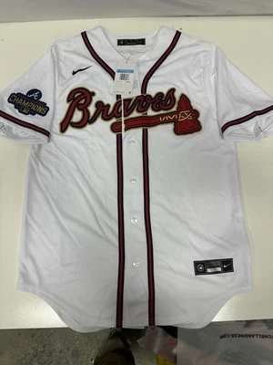 Camiseta Nike Atlanta Braves Ozzie Albies Serie Mundial 2021 Dorada Hombre’s Talla Mediana Foto 1 de 4