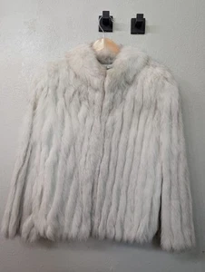 Echter Blaufuchs Pelzmantel/Jacke Top Zustand mit Kragen - Bild 1 von 4