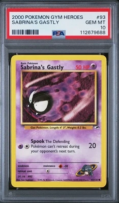 PSA 10 GEM MINT Sabrina's Gastly Gym Heroes 2000 Pokemon WOTC Low Pop 💎 🔥  - Image 1 of 3