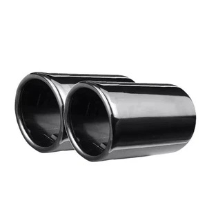 Embellecedores de escape negros para AUDI Q5 8R 2008-2017 redondos 76 mm tubos de escape embellecedores - Imagen 1 de 4