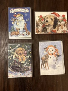 Leanin’ Tree Christmas Cards *Lot of 4 Boxes* 48 Cards. 4 Designs - Picture 1 of 10