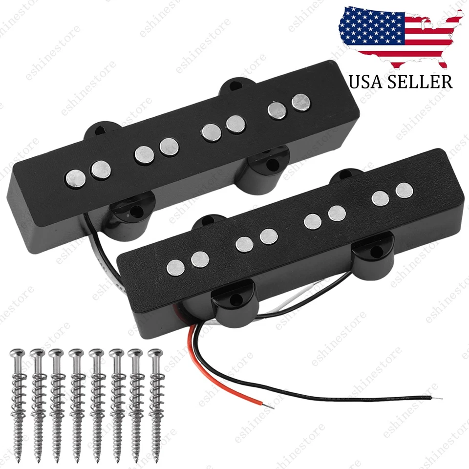 Open-style 4-string Ceramic Magnet Neck&Bridge Pickup for Fender Jazz J Bass - Image 1 of 2