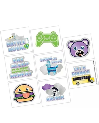 Battle Royal Video Game War Kids Birthday Party Favor Temporary Tattoos - Image 1 of 3